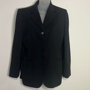 Iris Singer Blazer Women's Size 8 Classic Black Button Front Blazer Lined